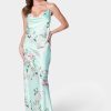 Floral Cowl Neck Maxi Dress