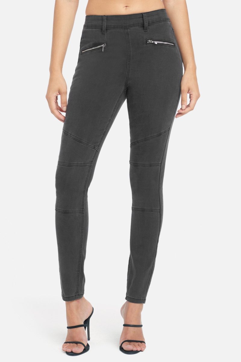 Zipper Pocket Moto Jeans