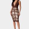 Sequin Bandage Strappy Midi Dress
