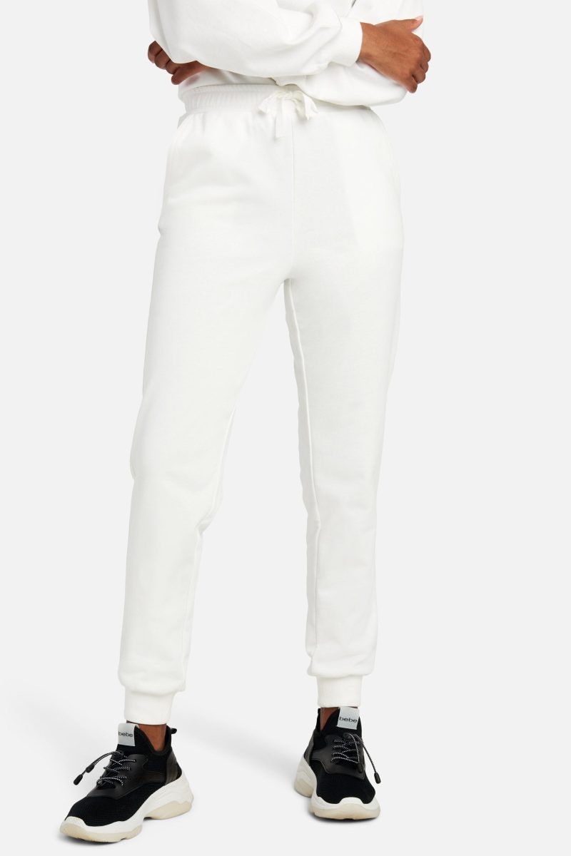 Bebe Logo Satin Tape Sweatpant