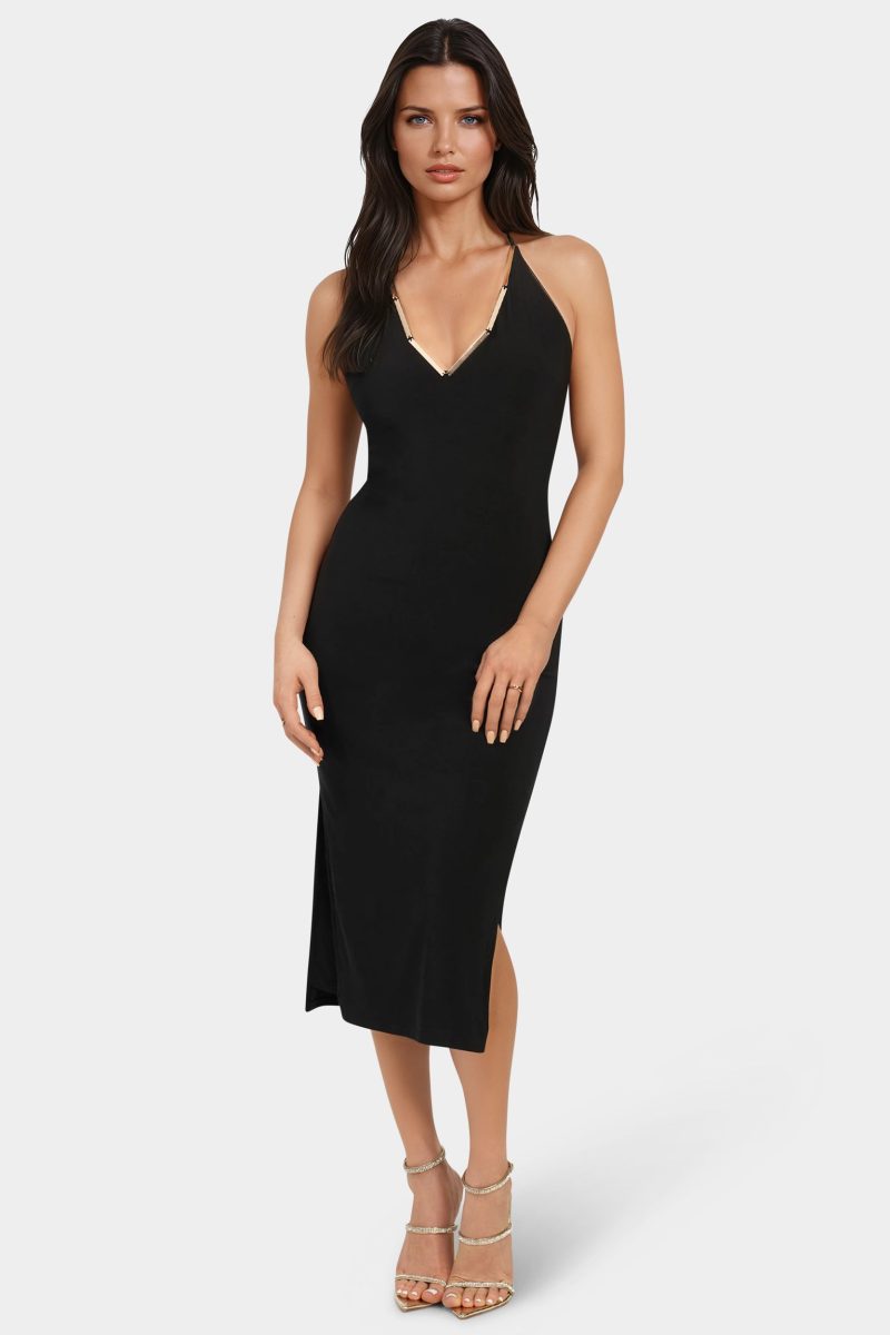 Gold Bar Detail Dress