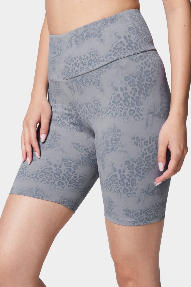 Bebe Logo Foiled Print Knit Biker Short