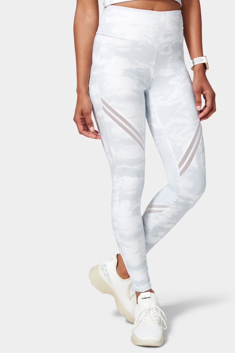 Bebe Logo Legging With Mesh Detail