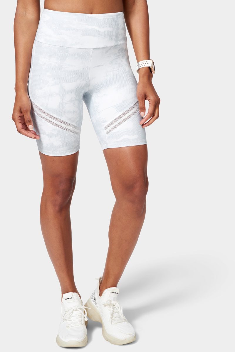 Bebe Logo Biker Short With Mesh Detail