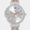 Taupe Crystal Bezel Roman Numeral Watch