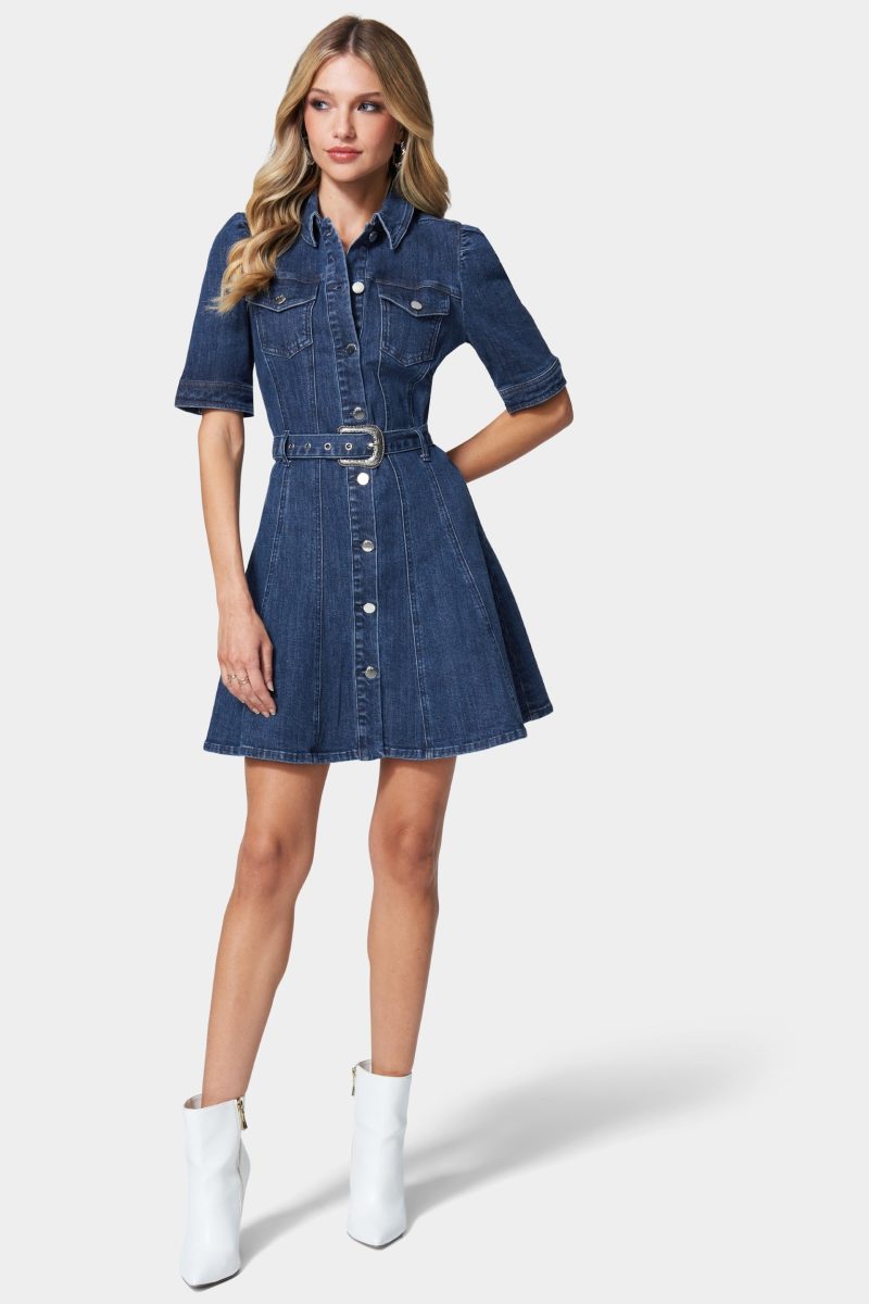 Button Down Denim Dress