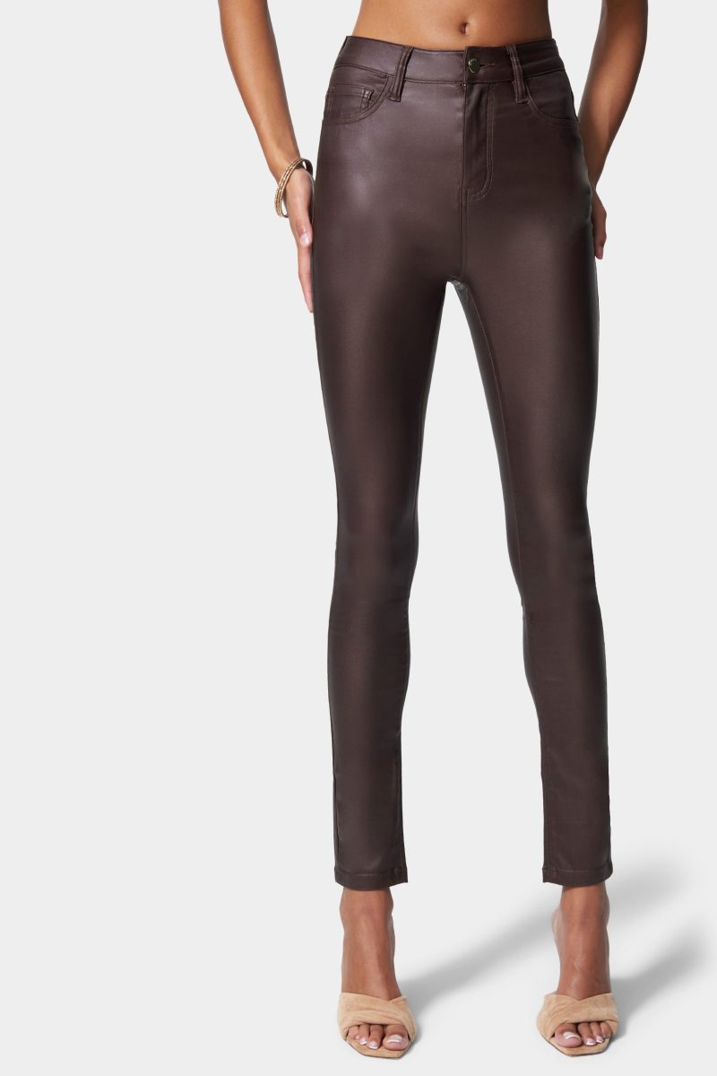 Coated Denim Skinny Jean