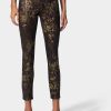 Foiled Print Zip Front Elastic Skinny Jean