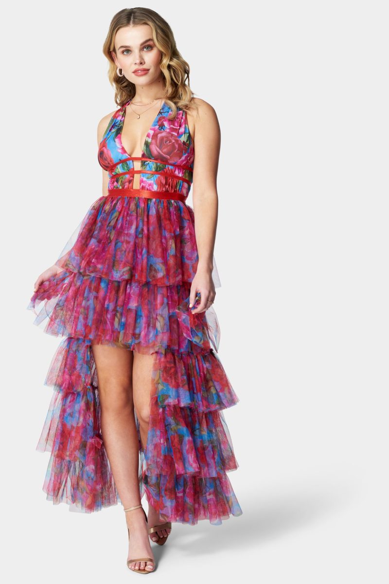 Tiered High Low Gown