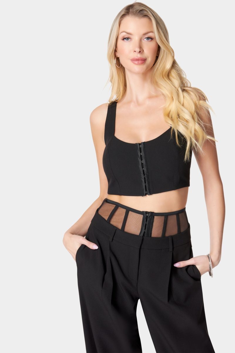 Hook & Eye Front Bustier Top