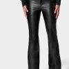 High Waist Flared Leg Vegan Leather Pant