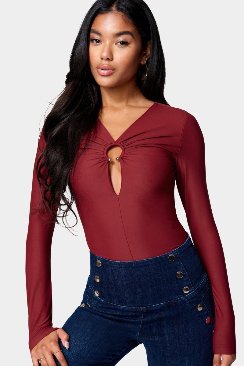 Ring Detail Long Sleeve Bodysuit