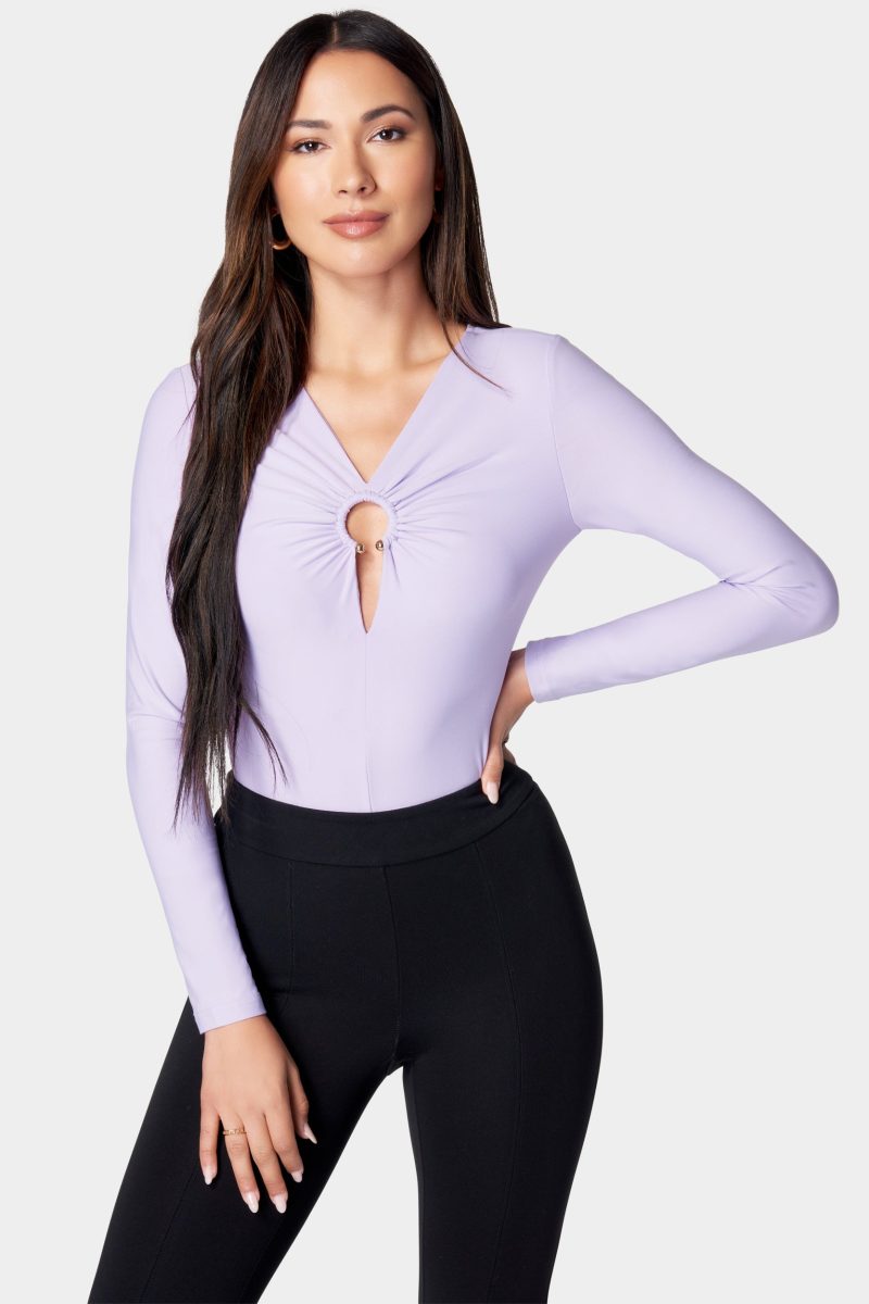 Ring Detail Long Sleeve Bodysuit