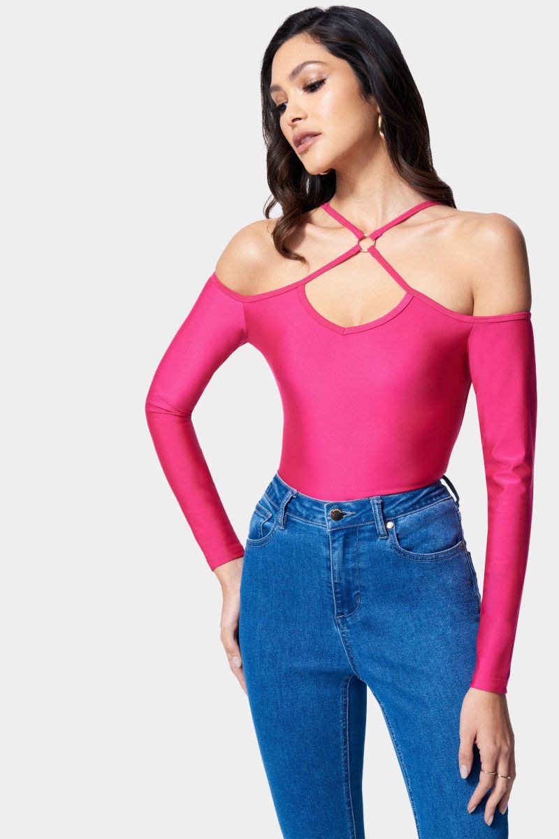 Cold Shoulder Ring Detail Top