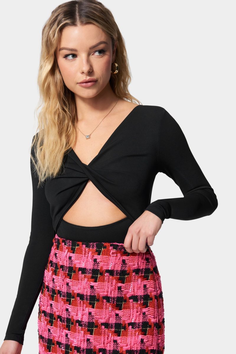 Twist Front Long Sleeve Bodysuit