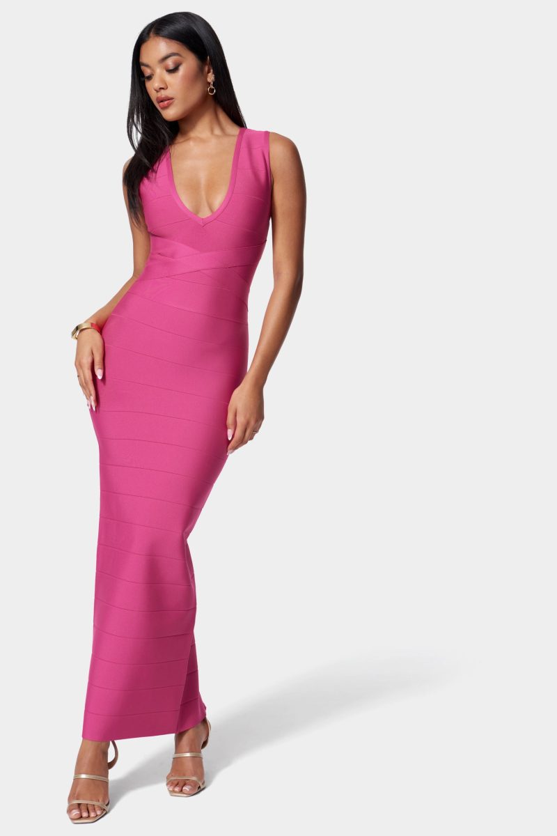 Luxe Bandage Double V Gown