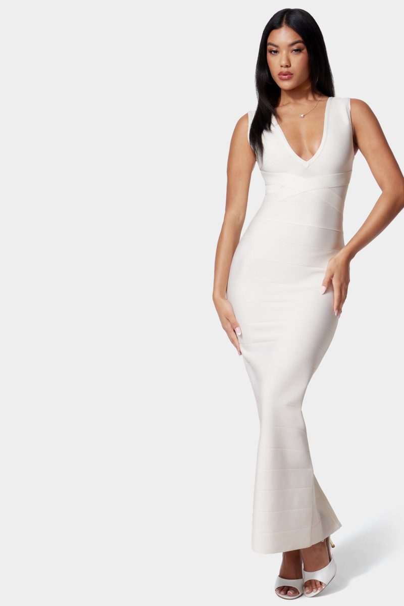 Luxe Bandage Double V Gown
