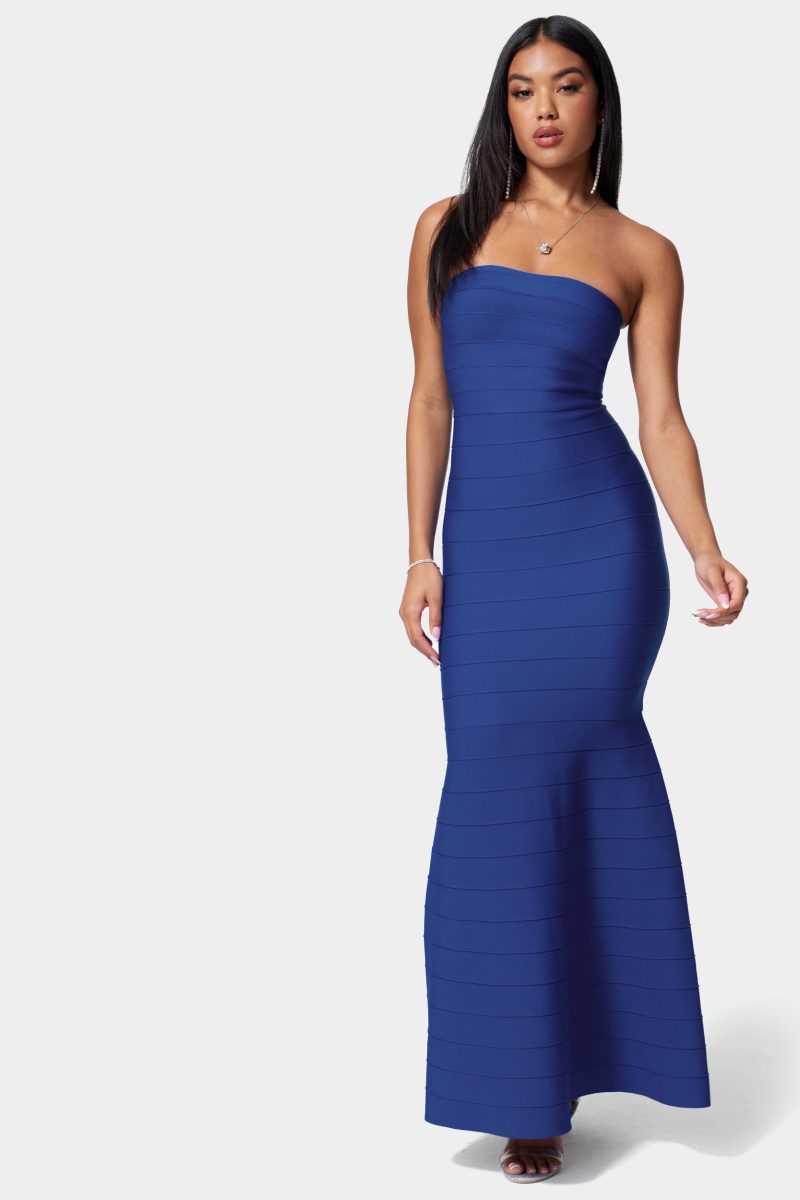 Luxe Bandage Strapless Gown