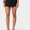 Asymmetric Button Detail Skort