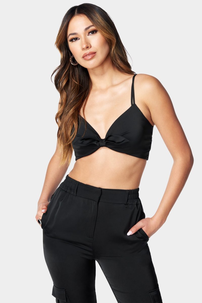 Tie Front Cropped Top