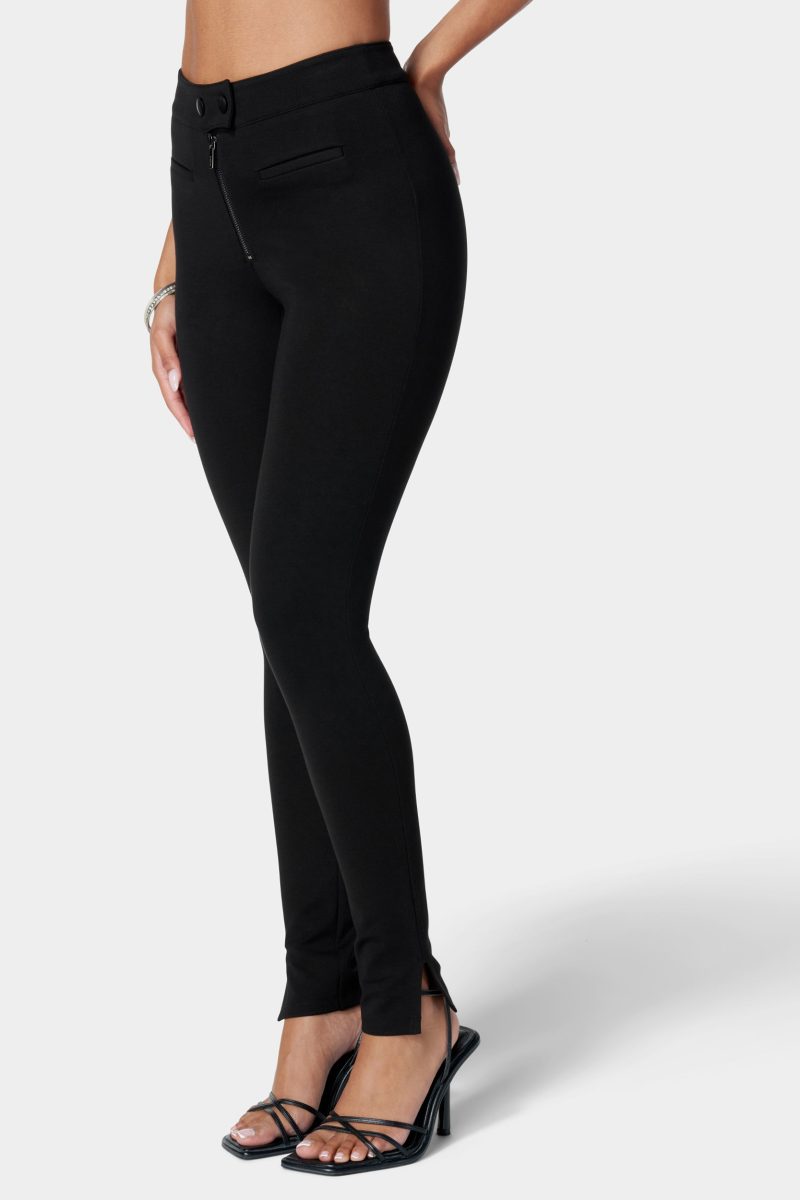 Zip Front Knit Legging