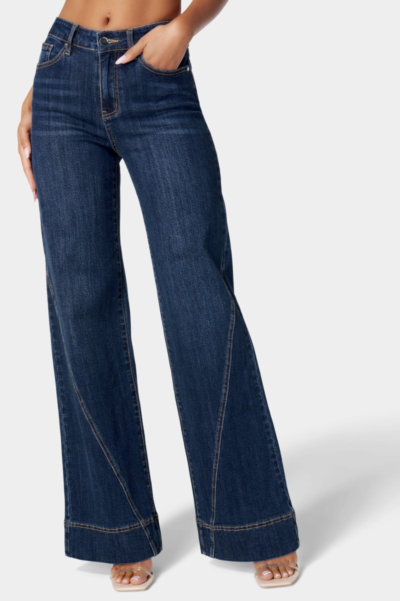 Natural Waist Wide Leg Jean