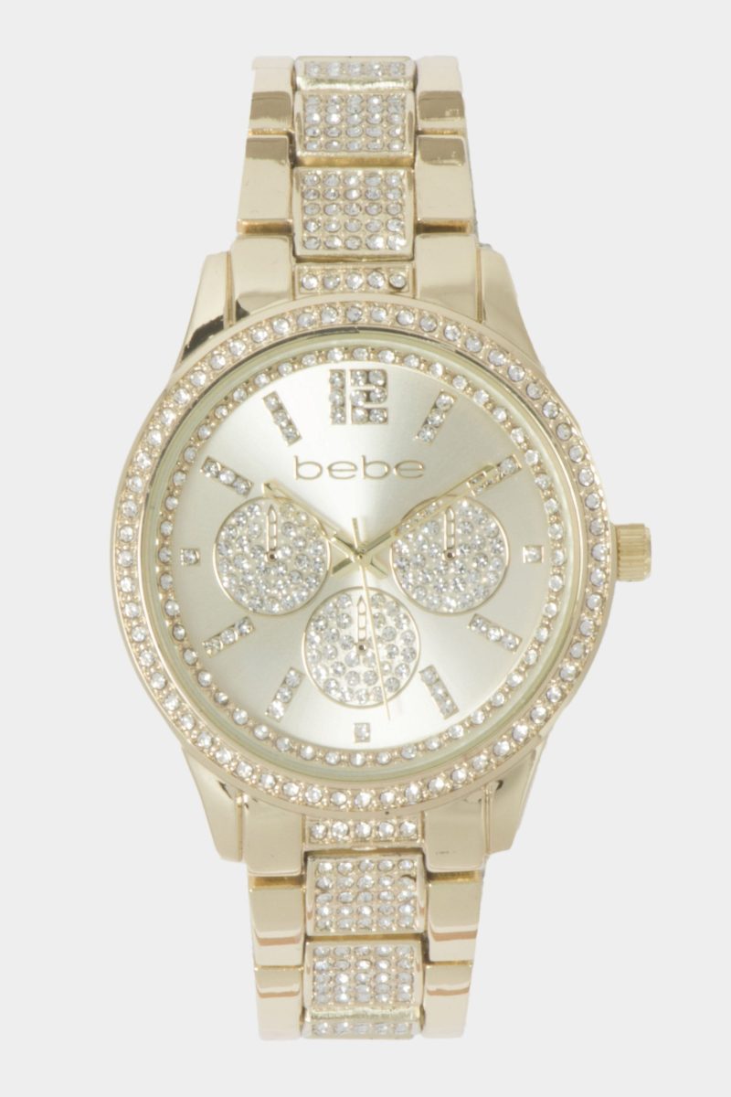 Champagne Dial Crystal Bezel Watch