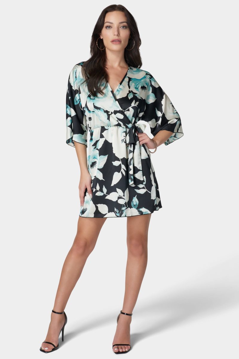Printed Satin Kimono