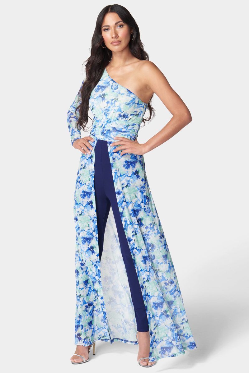 One Shoulder Mesh Catsuit