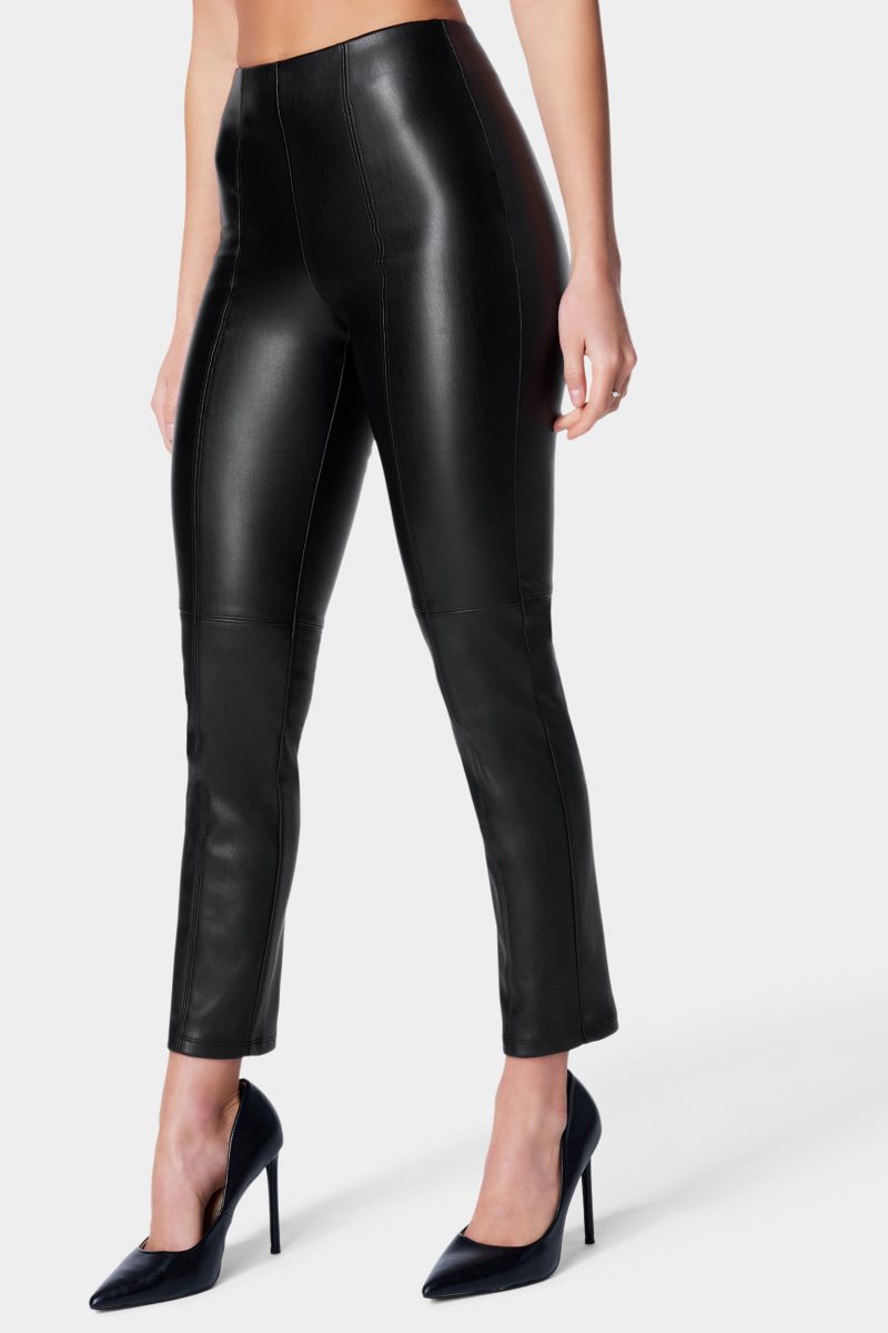 Vegan Leather High Waist Slim Leg Pant