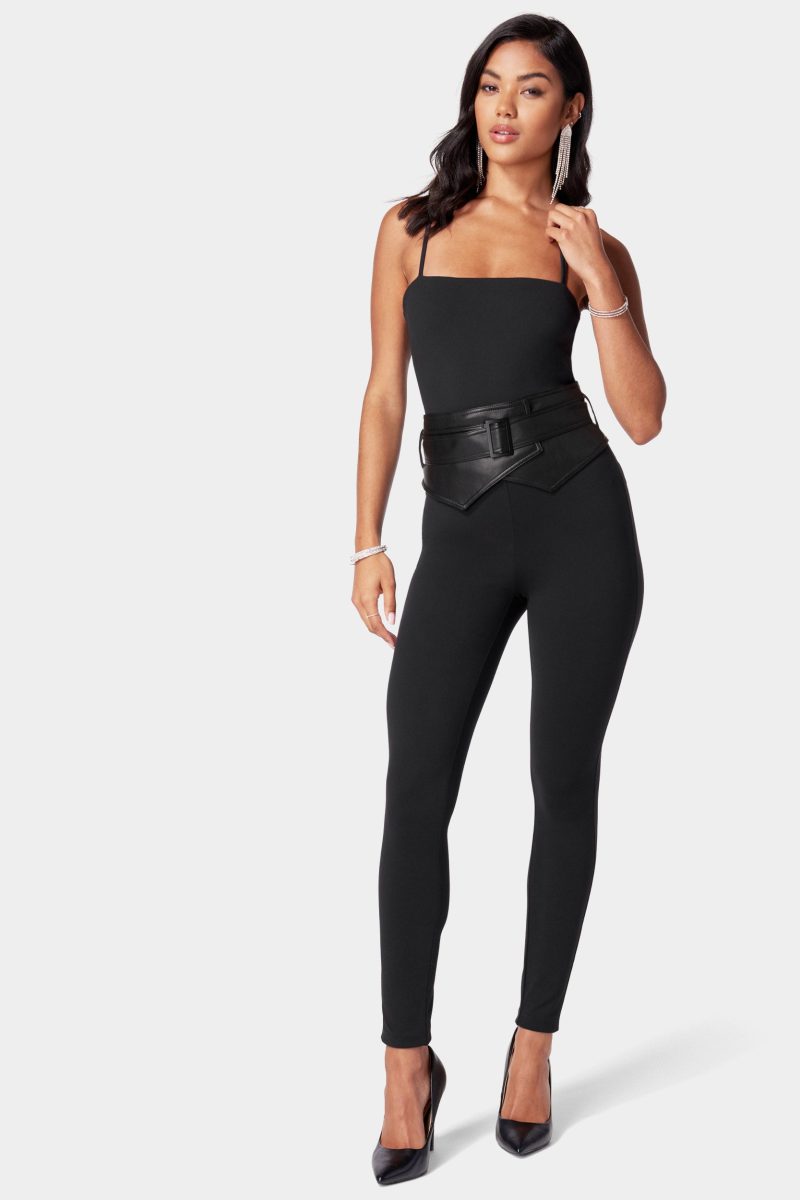 Removable Vegan Leather Belt Catsuit