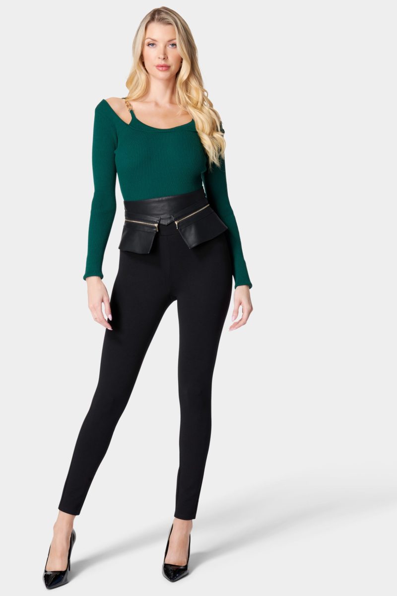 Removable Vegan Leather Belt Pdr Legging