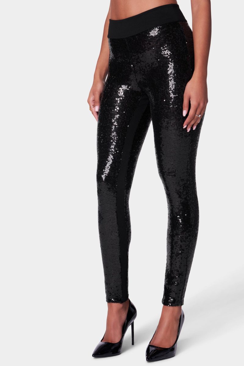 Sequin Tuxedo Stripe Legging