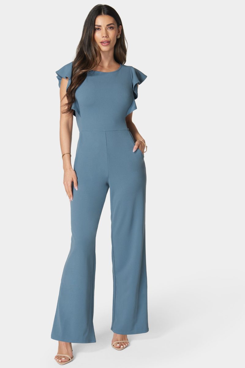Flutter Sleeve Core Jumpsuit