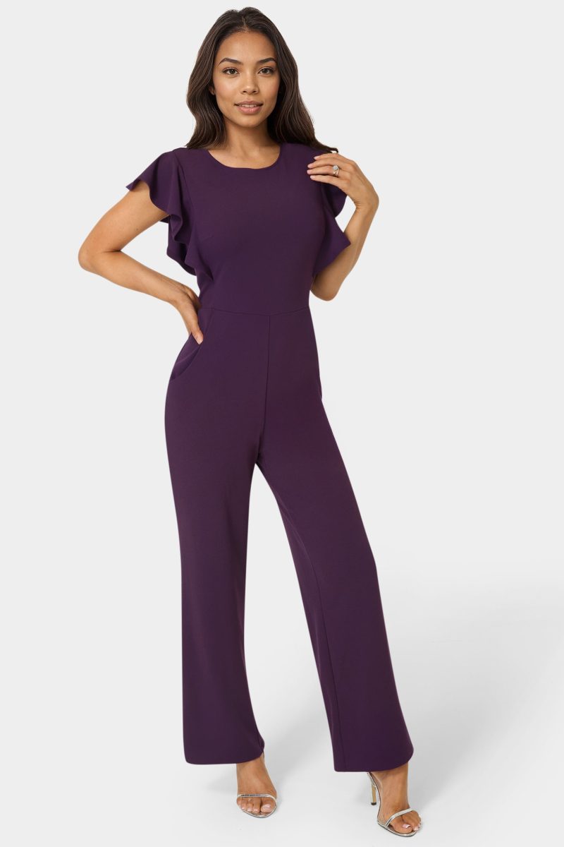 Flutter Sleeve Core Jumpsuit