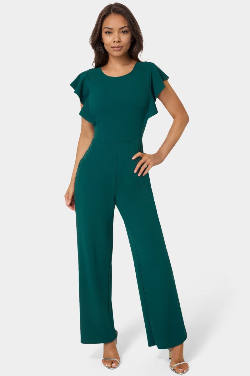 Flutter Sleeve Core Jumpsuit