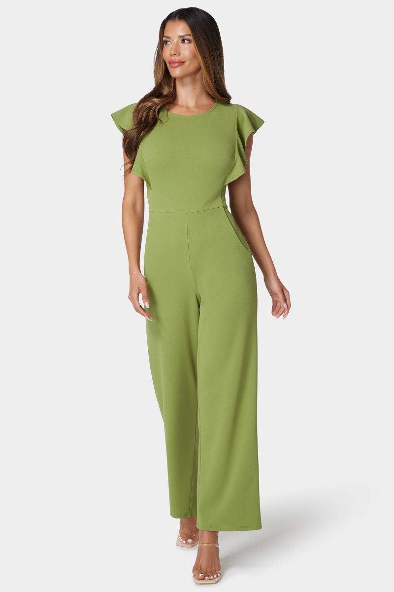 Flutter Sleeve Core Jumpsuit