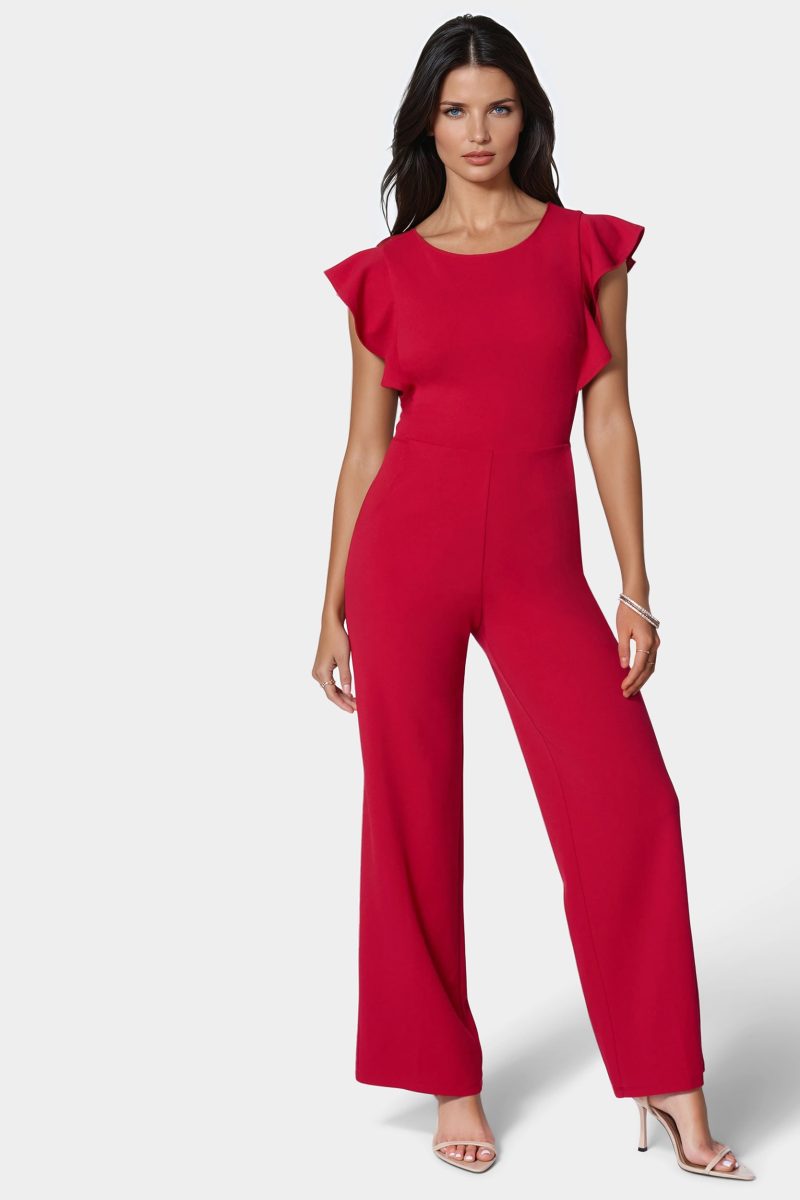 Flutter Sleeve Core Jumpsuit