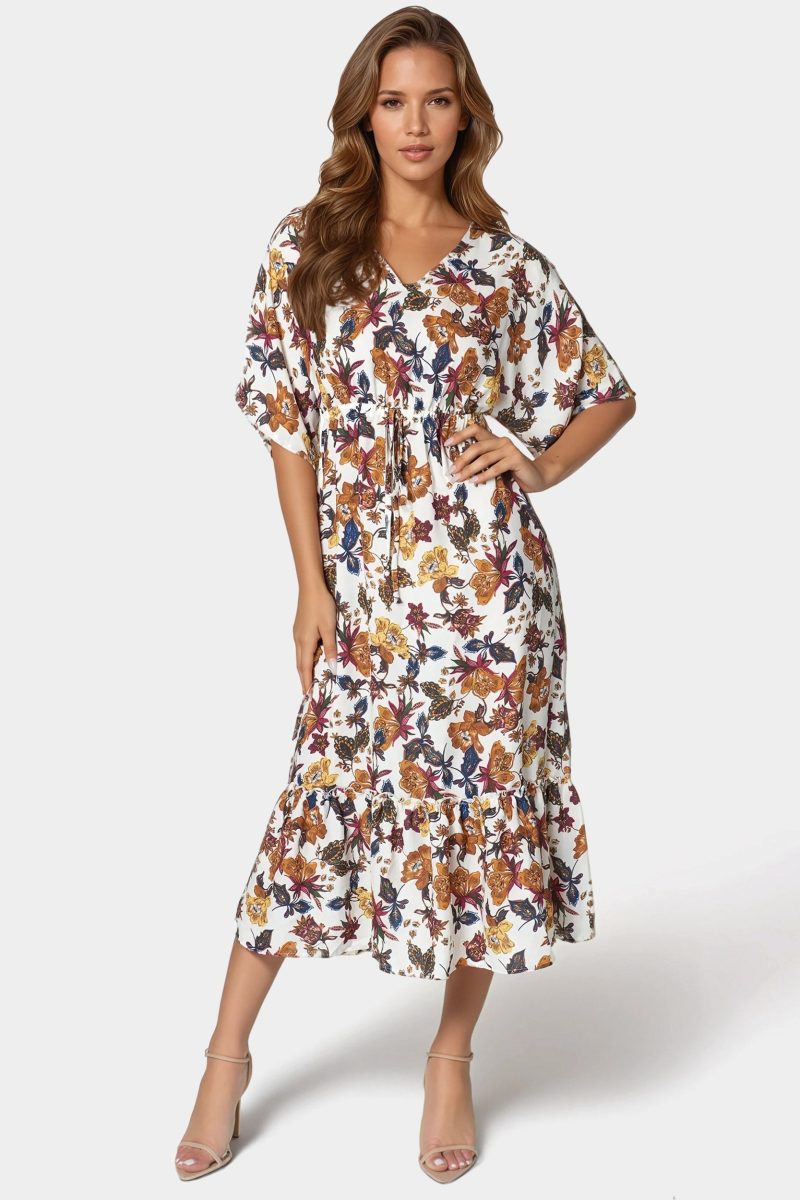 Printed Kimono Dress