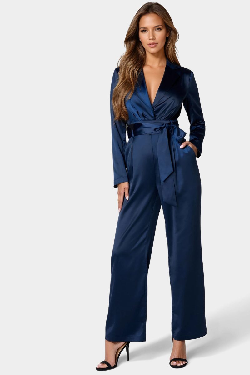 Satin Blazer Jumpsuit