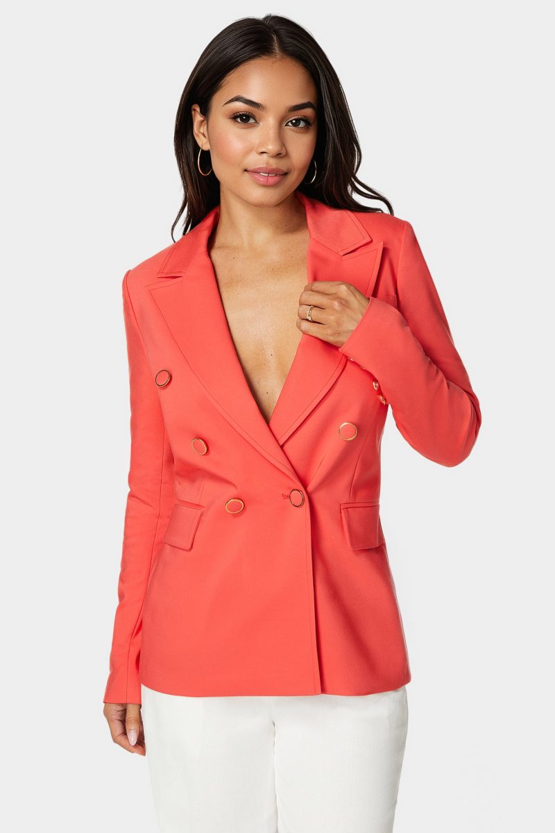 Double Breasted Strong Shoulder Jacket