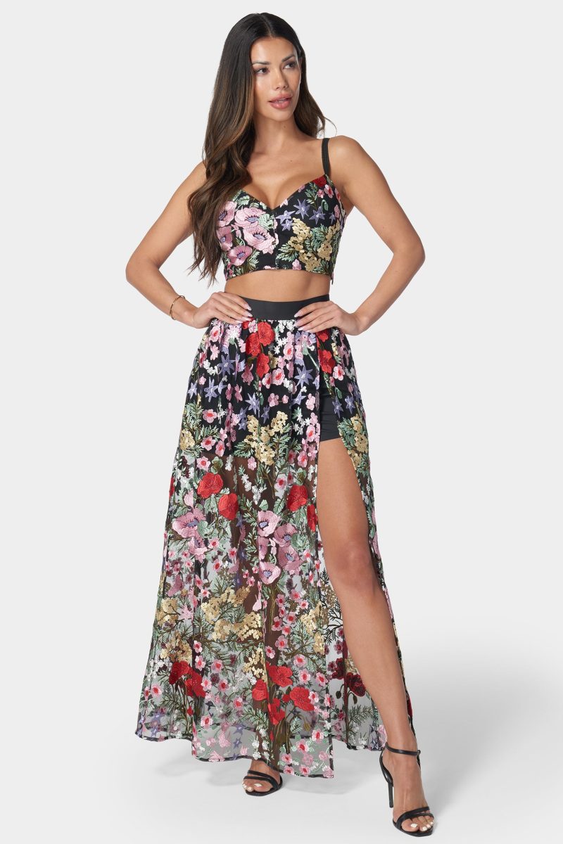 Embroidered Two Piece Set