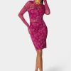 Marseille Lace Long Sleeve Illusion Dress