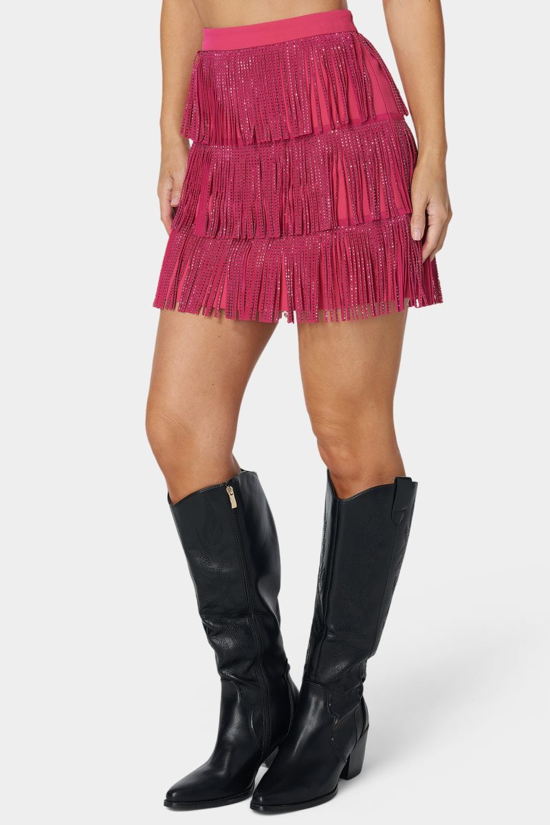 Embellished Fringe Skirt