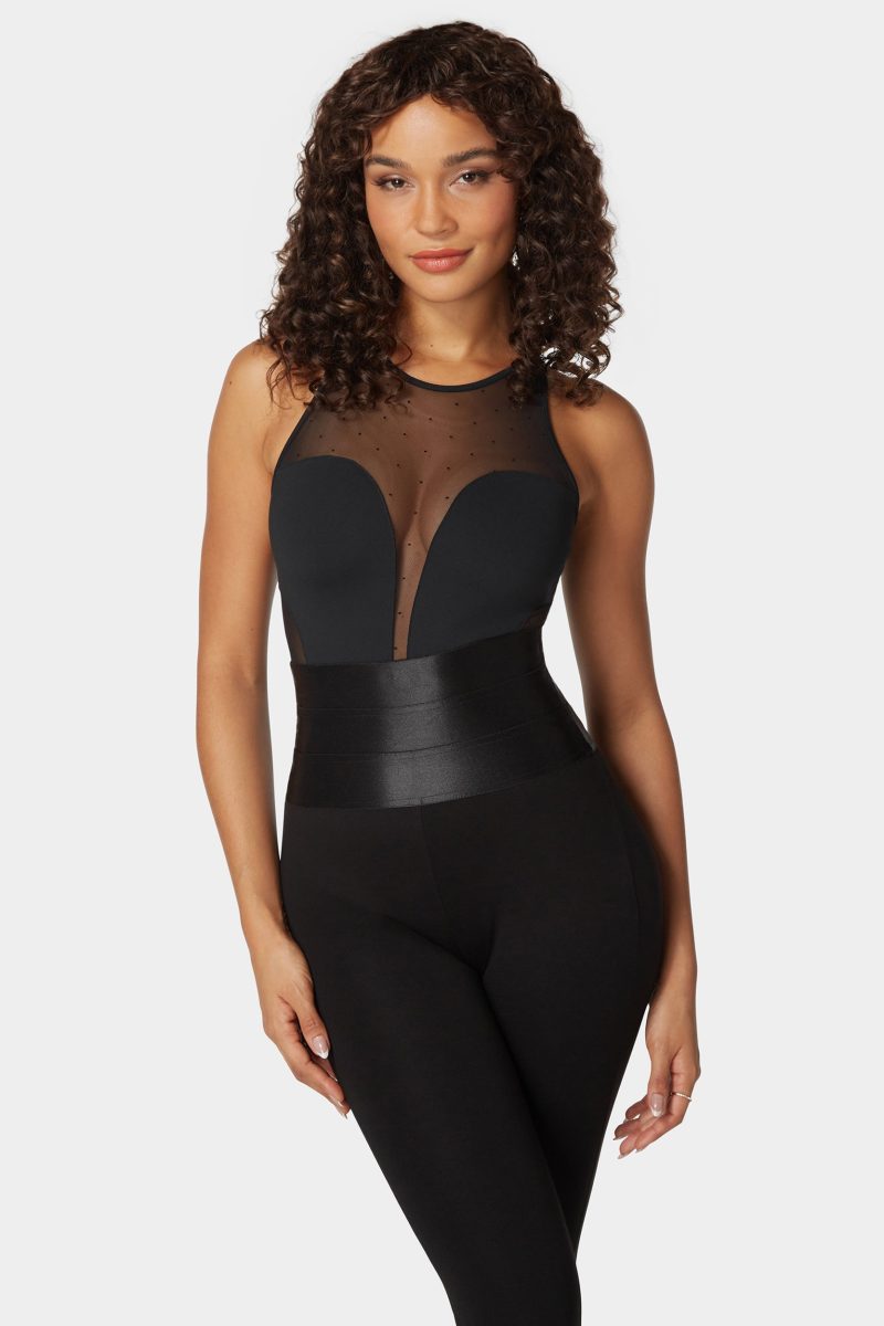 Second Skin Combo Swiss Dot Vneck Bodysuit