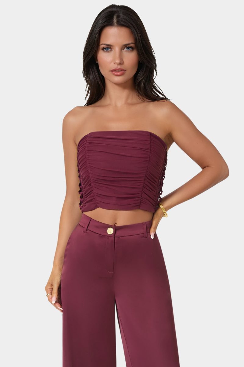 Rushed Mesh Combo Satin Corset