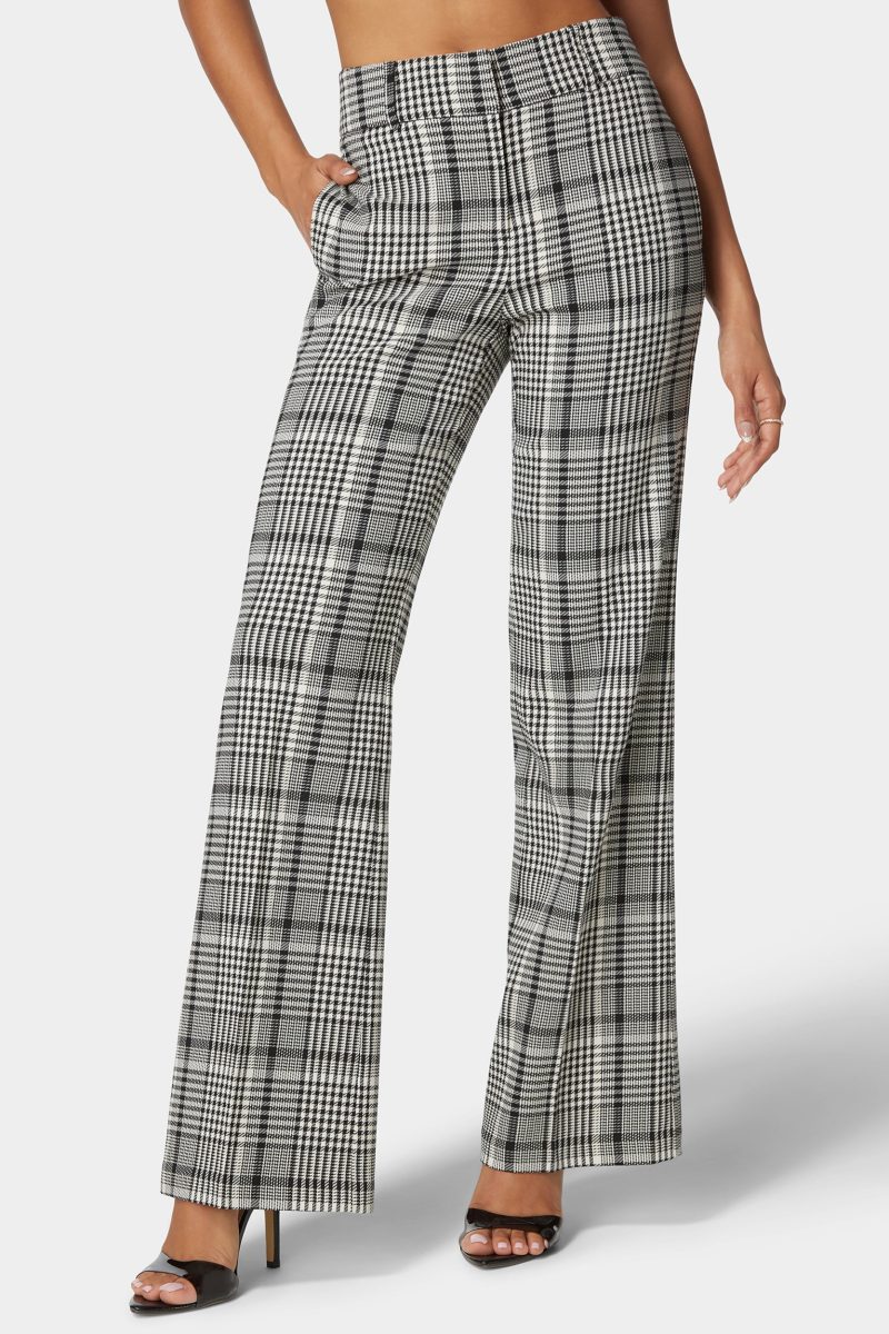 High Waist Belted Novelty Wide Leg Pant