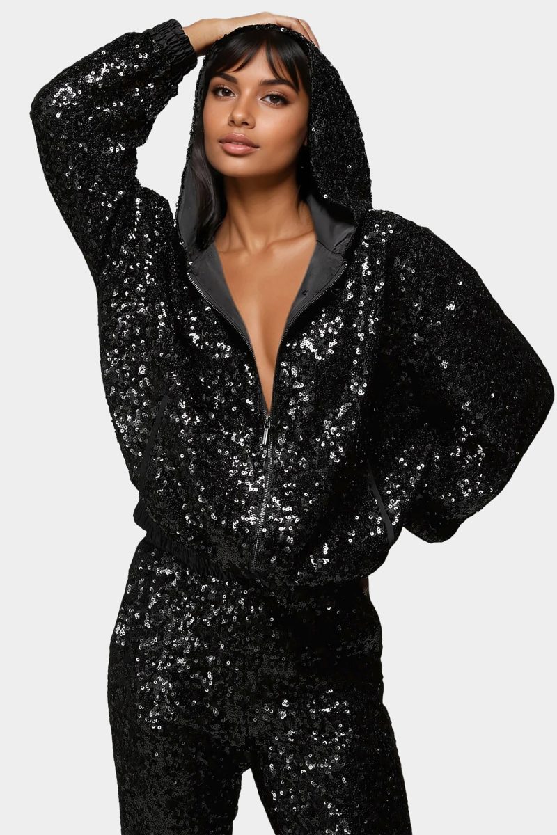 Sequin Hoodie Jacket