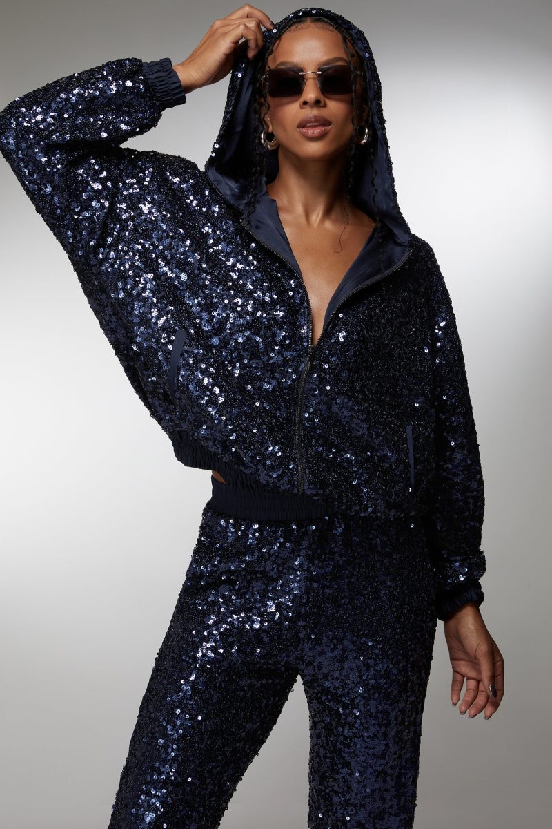 Sequin Hoodie Jacket