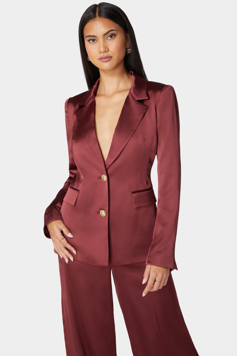 Tailored Satin Blazer